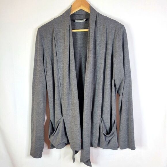 Gray Open Front Cardigan - Picture 1 of 8
